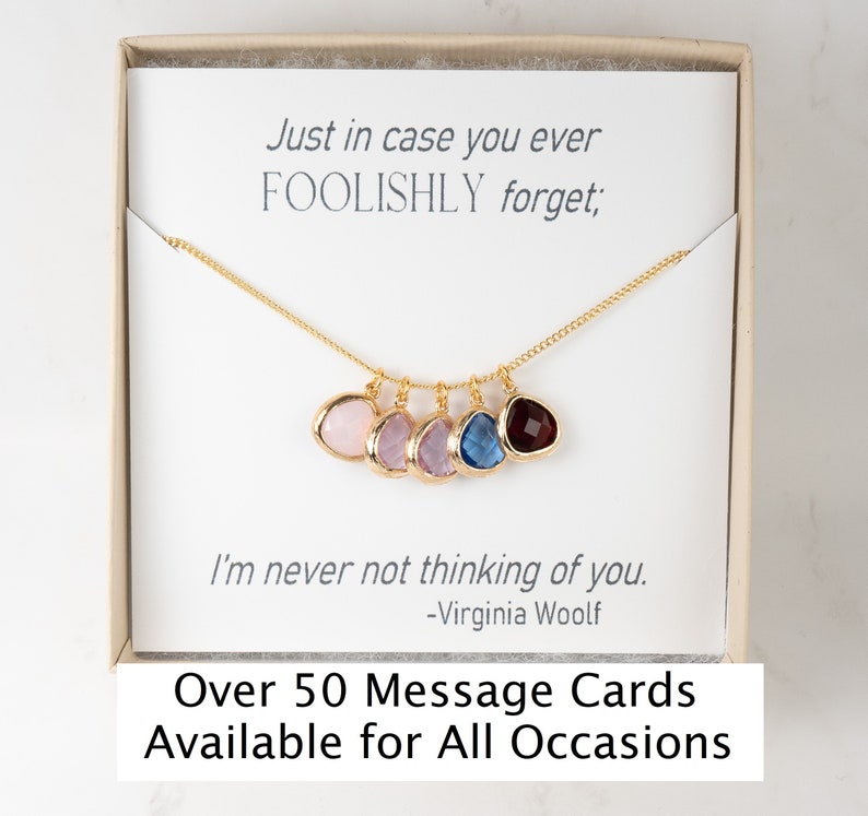 mothers day birthstone necklace etsy