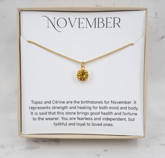 Tiny Topaz Swarovski Necklace