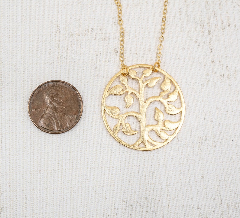 Minimalist Jewelry Summer Jewelry Gold Necklace Family Tree Necklace Boho Jewelry Tree of Life Necklace Layering Necklace