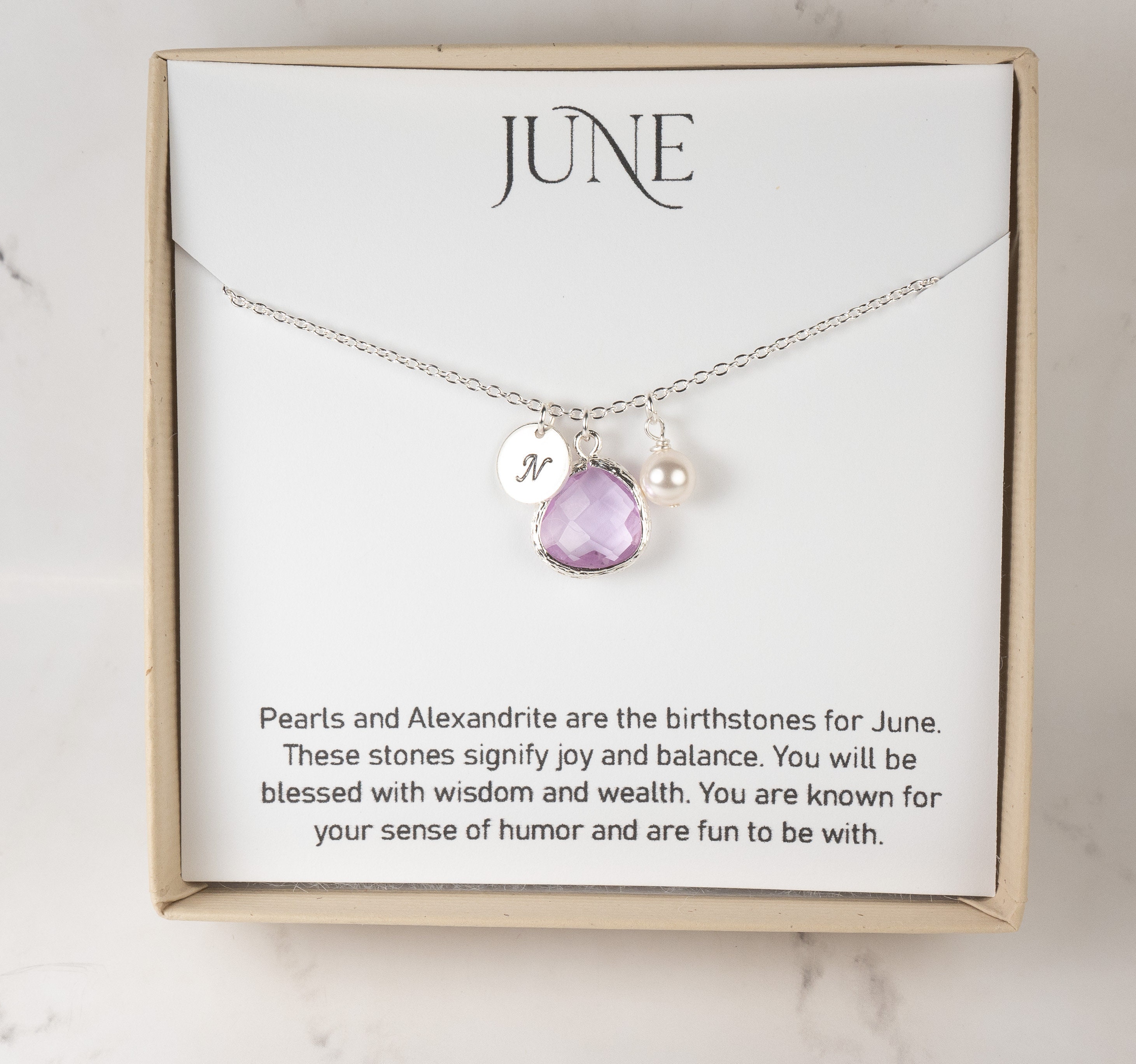Personalized gifts women Personalized Birthday Gifts for Her June Birthday Gift Cross Necklace June Necklace June Birthstone Necklace