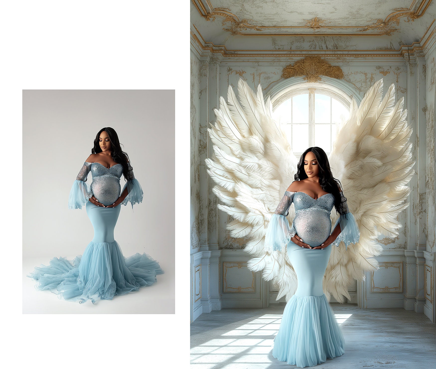 20 ANGEL WINGS Backdrops Digital Backgrounds Maternity Backdrop Angel ...
