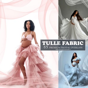 65 TULLE FABRIC Overlays Tulle Photoshop Digital Flying Tulle Veil Overlays Tulle Overlays Maternity Studio Overlays Translucent png Overlay