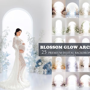 FLORAL ARCH Digital Backdrops Maternity Backdrop Overlays Studio Backdrop Overlays Fine Art Textures Floral Wall Fine Art Photoshop Overlays