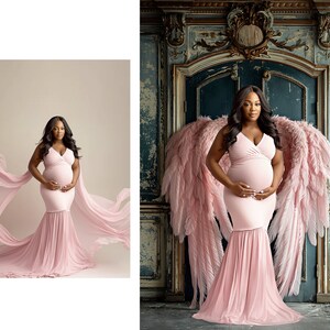 20 ANGEL WINGS Backdrops Digital Backgrounds Maternity Backdrop Angel ...
