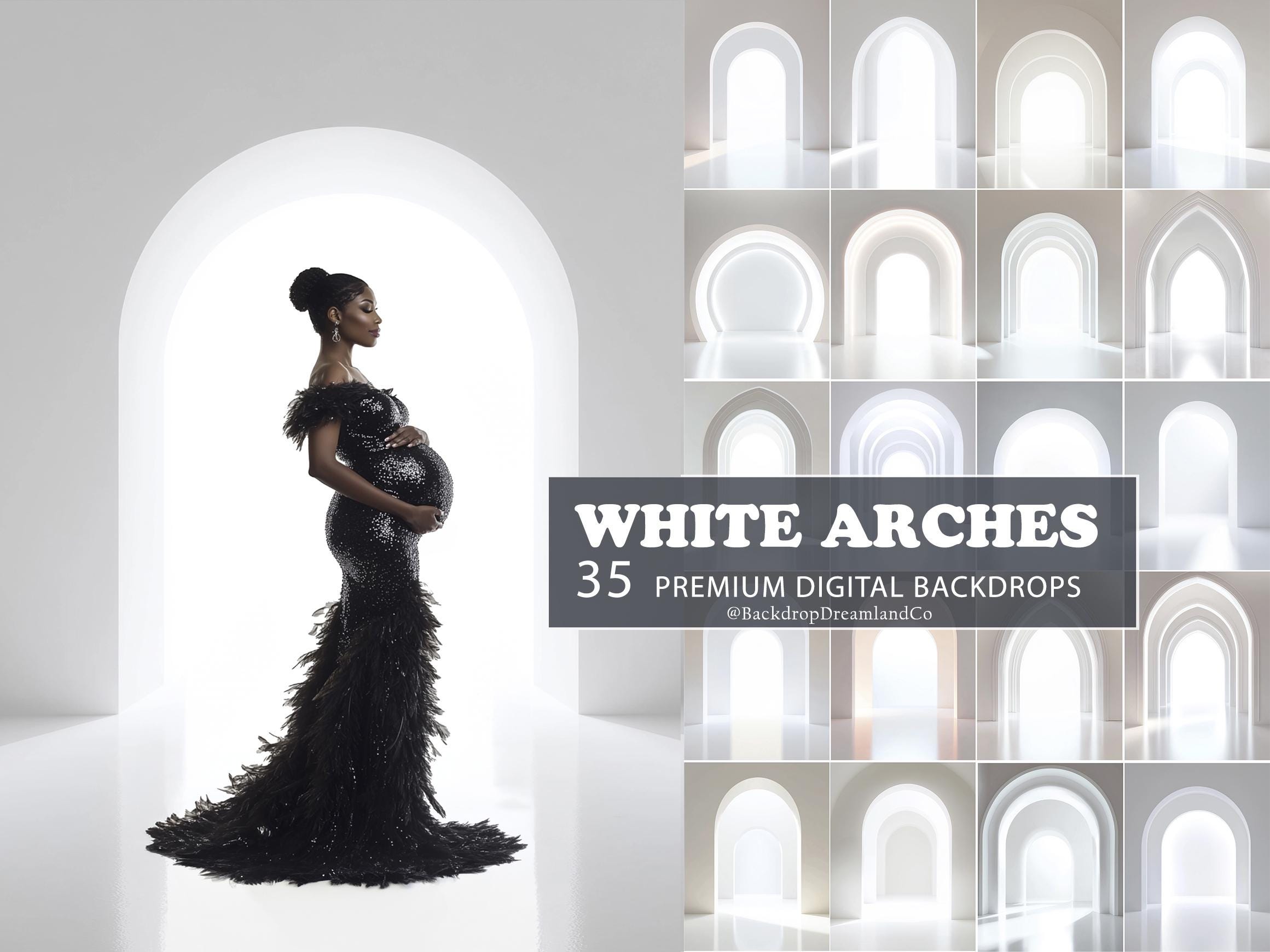 35 WHITE ARCHES Set Digital Backdrops Maternity Backdrop Overlays Studio Backdrop Overlays Fine Art Textures Digital Maternity Background