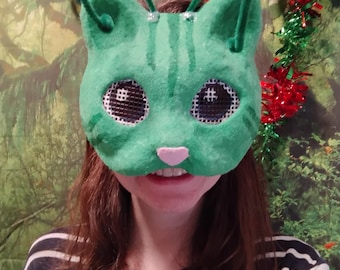 Handgemaakt gevilt buitenaards kattenmasker | Cosplay, Therian