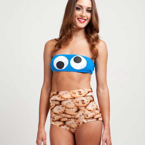 Cookie Monster High Waisted Bikini...Can you believe it?