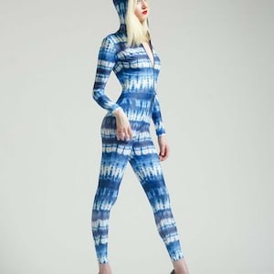 Tiki-Dyed Porcelain Blue Bodysuit for the Ultimate KumBaYah