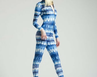 Tiki-Dyed Porcelain Blue Bodysuit for the Ultimate KumBaYah