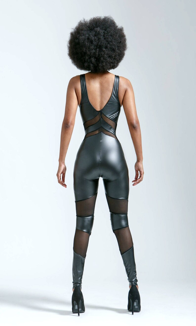 Matte Leather look Black Portal Suit for the Witchy Star Being in You