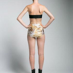 High Waisted Limited Edition Tiger Pinup Style Bikini Bottoms image 3