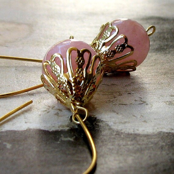 Items similar to VERONA Blush Pink Quartz Gemstone Boho Glam