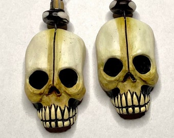 Ghost Voodoo Zombie Head Earrings