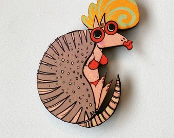 Greta Armadillo Tacky Tourist Original Zombie Head Magnet