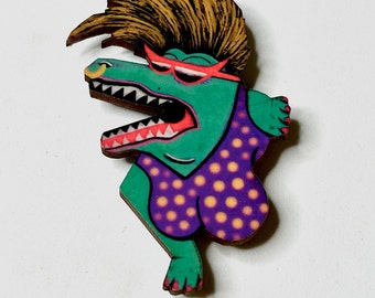 Imán Cabeza de zombi original de Bodacious Betty Tacky Tourist Gator