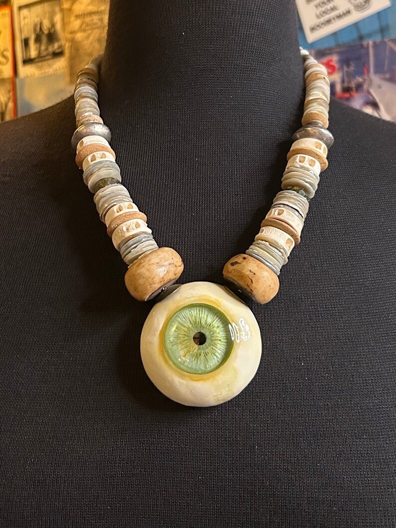 Eye of the Caribbean ZombieHead Necklace image 1