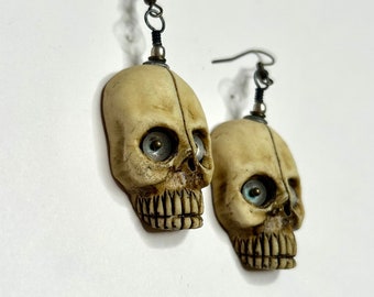 Glow In the Dark Zombie Head Earrings