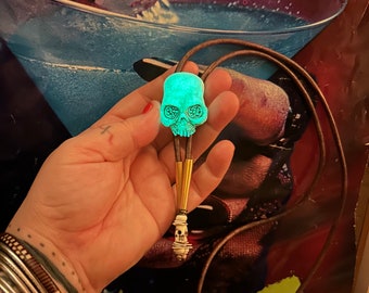 Glow in The Dark Dmall Skull ZombieHead Bolo