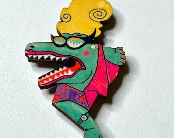 Loretta Tacky Tourist Gator Original Zombie Head Magnet