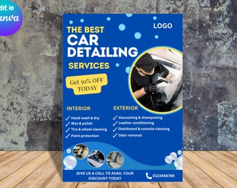 Car Detailing Flyers Template: Auto, Car Wash, Fundraisers (PDF)