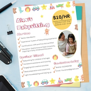 Folheto de babá, folheto de cuidados infantis, folheto de babá, folheto de babá, folheto de creche, modelo de babá, cartão para impressão de babá
