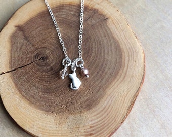 Cat Necklace / Charm Necklace / Sterling Silver Jewelry / Dainty Silver Necklace