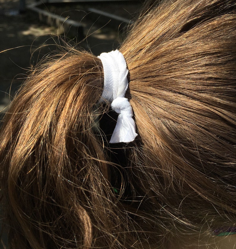 Elastic Hair Tie Set Solids / Ribbon Hair Ties / Hair Ties / Ponytail Holders image 7
