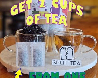 Perforated Tea Bags to Get Two Perfect Cups of Tea From One Bag- Earl Grey Lavender Premium Tea