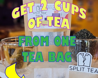 Perforated Tea Bags to Get Two Cups of Tea From One Bag- Green Premium Tea