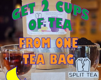 Perforated Tea Bags to Get Two Cups of Tea From One Bag- English Breakfast Premium Tea
