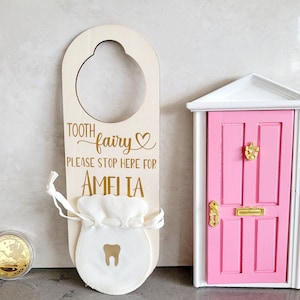 Personalised Tooth Fairy Door Hanger | Tooth Fairy Sign