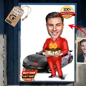 30e verjaardagscadeau karikatuur cartoon van foto gelukkige verjaardag karikatuur cadeau 30e verjaardag tekening gepersonaliseerd verjaardagscadeau