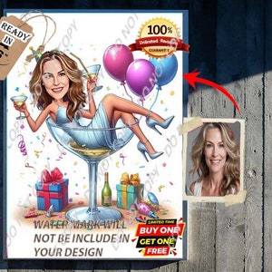 30. Geburtstagsgeschenk Karikatur Cartoon vom Foto Alles Gute zum Geburtstag Karikatur Geschenk 30. Geburtstagszeichnung Personalisiertes Geburtstagsgeschenk