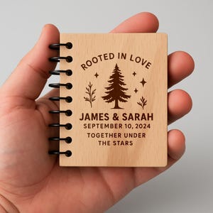 Custom Mini Notebook Favor – Personalized Wedding Gift for Guests, Bridal Shower Keepsake, Event Giveaway
