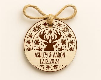 Personalized Christmas Favors – Engraved Wooden Ornaments, Custom Holiday Party Gifts, Unique Xmas Keepsakes