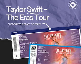 Taylor Swift, Eras Tour – Custom Concert Ticket/Fan Souvenir