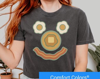 Funny Breakfast T Shirt, Comfort Colors Breakfast Lover T-Shirt, Funny Food Tee, Brunch Shirt for Women, Pancake T Shirts, Novelty Foodie T