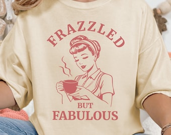 Retro Coffee Shirt, Comfort Colors Coffee Lover Gift, Funny Coffee Shirt Women, Sarcastic Coffee Tee, Tired Mom Gift, Caffeine Lover Tshirt