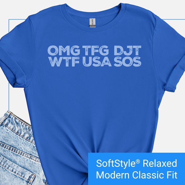 Anti Trump Acronym Shirt Retro, Anti MAGA Election Tshirt, Trump Protest T-shirt, Election 2024 Tshirt, Democracy Shirt, omg tfg djt Tee