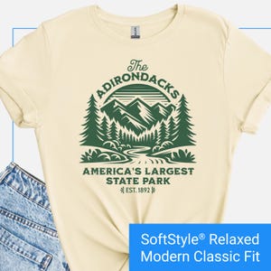 Adirondack Mountains Shirt, ADK T-Shirt, Upstate NY  Tee, Adirondacks Mountain Hiking Shirt, Camping Hiking Lovers, New York State Park Gift