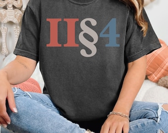 Camiseta con colores cómodos y una cláusula sutil de juicio político, camiseta liberal anti-Trump, regalo demócrata, Artículo II Sección 4, camiseta con derechos constitucionales