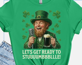 Funny Drunk Leprechaun T-Shirt, Lets Get Ready To Stumble Shirt, St Patricks Day Bar Crawl Graphic Tee, Irish Pub Party T Shirt