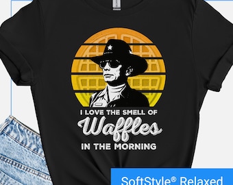 Waffle T Shirt, Funny Waffle Shirt,  Retro Waffle Shirt For Women, Funny Breakfast Tee, I Love The Smell Of Waffles Tshirt, Foodie Gift Idea