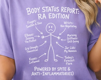 Comfort Colors Rheumatoid Arthritis Shirt, Funny RA Gift, Ow Ow Ow Shirt, Chronic Illness Tee, Autoimmune Humor, Arthritis Awareness Tee