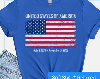 Retro American Flag Election Protest Shirt, The End of Democracy T-shirt, USA Flag MAGA Protest Tshirt, Patriotic Statement Tee, Anti Trump