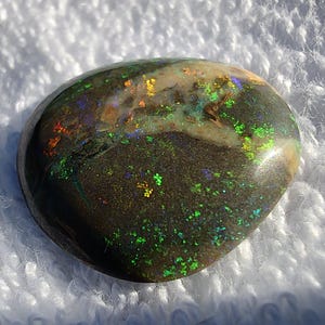 Andamooka Double Sided Matrix Opal 12.60 ct 24 mm Fancy Cabochon
