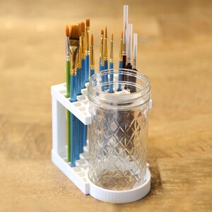 Custom Made to Order 3D Printed Paintbrush Holder and Storage Organizer ...