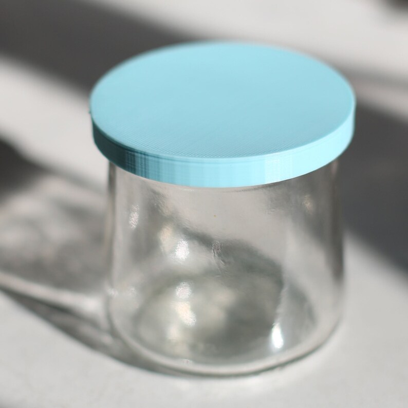 10 Custom glass Yogurt Jar Lids fits Oui Etsy