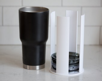 Tall Large Tumbler Travel Mug Lid holder compatible with Large YETI lids