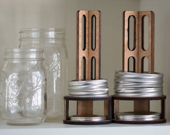 Large and Small Mason Jar Ring and Lid Organizer Combination Set of 2